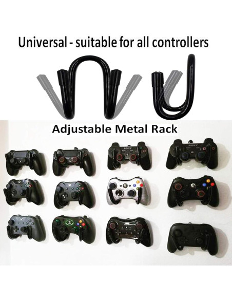 Soporte de Montaje en Pared para Controladores de Juego - 4 Piezas