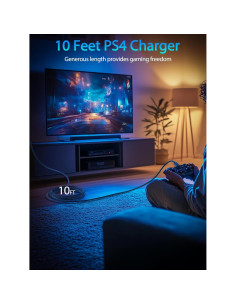 Cable de carga Micro USB 3.05 m SCOVEE para PS4 y Xbox One 2