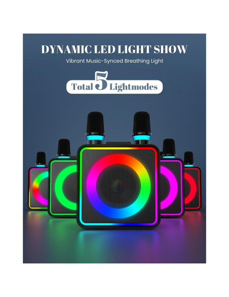 Máquina de Karaoke YLL con 2 Micrófonos Inalámbricos y Bluetooth