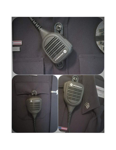 Clip Mic Táctico Mic+Tight para Uniformes - Negro