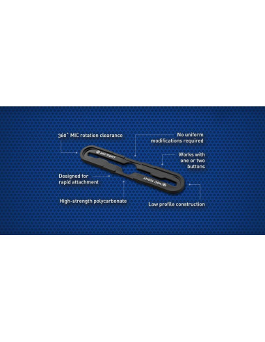 Clip Mic Táctico Mic+Tight para Uniformes - Negro