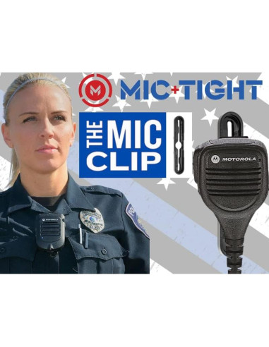 Clip Mic Táctico Mic+Tight para Uniformes - Negro