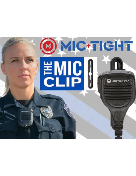 Clip Mic Táctico Mic+Tight para Uniformes - Negro