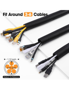 Tubo de Loom de Alambre 1" YesBes 12.19m Negro 2