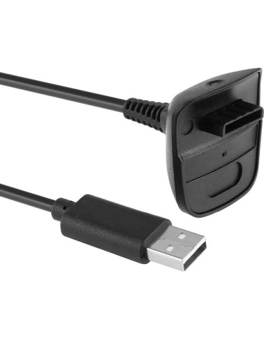 Reiso 2 Cables de Carga USB para Controlador Xbox 360 Negro