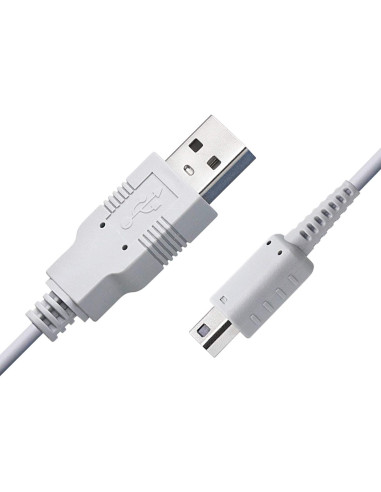 Cable de Carga USB SUNMON para Gamepad Wii U - 1m Blanco
