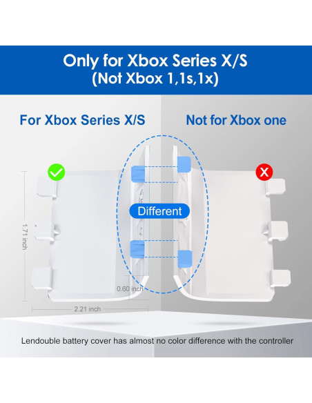 Cubierta de Batería L LENDOUBLE para Controlador Xbox Series X/S Cubierta de Batería L LENDOUBLE para Controlador Xbox Series X/S