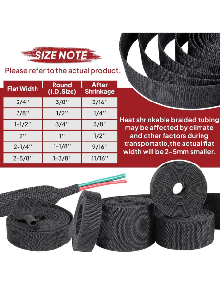 Manga Trenzada Termoretráctil BuyUneed 1/2" x 4.88m Negra Manga Trenzada Termoretráctil BuyUneed 1/2" x 4.88m Negra