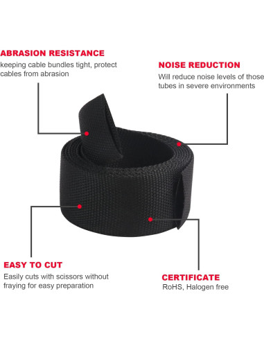 Manga Trenzada Termoretráctil BuyUneed 1/2" x 4.88m Negra