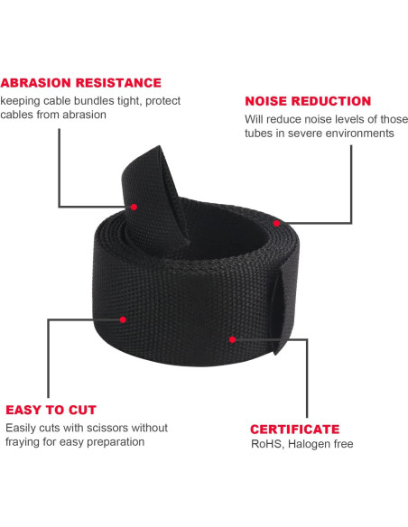 Manga Trenzada Termoretráctil BuyUneed 1/2" x 4.88m Negra Manga Trenzada Termoretráctil BuyUneed 1/2" x 4.88m Negra