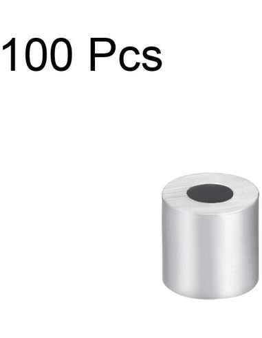 Manga de Parada de Cable de Aluminio uxcell 3/32" (2.38 mm) - Paquete de 100