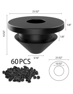Kit de 60 Grommets de Caucho para Barandillas de Cable 3.18-4.76 mm 2