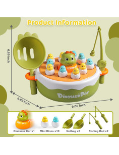 Juego de Mesa 4 en 1 Dinosaurios JEEKALO para Niños 2