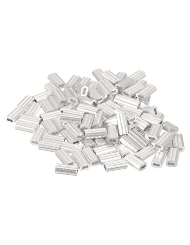 100 Pcs Manguitos de Crimpado de Aluminio uxcell 1mm