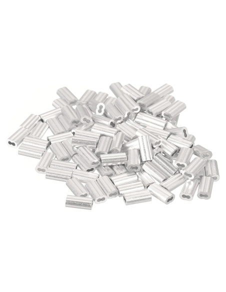 100 Pcs Manguitos de Crimpado de Aluminio uxcell 1mm