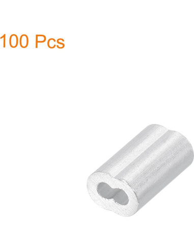 100 Pcs Manguitos de Crimpado de Aluminio uxcell 1mm