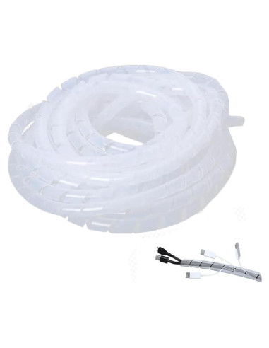 Envoltura de Cable Espiral Lhazemu 10m 8mm Blanca Organizador