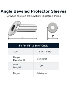 BLIKA 20 Protectores Angulados Bevelados Acero Inoxidable 30 Grados 2