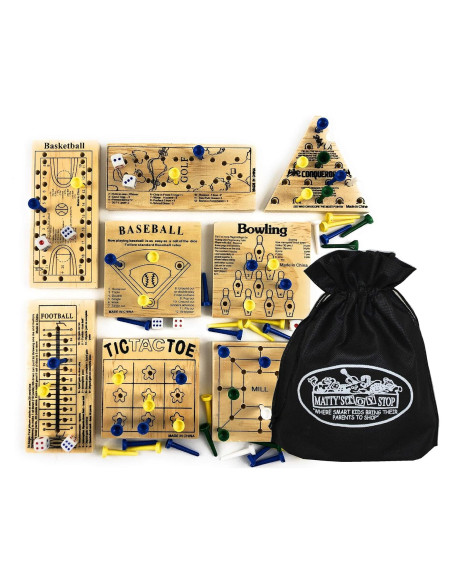 Juego de Clásicos Deluxe Matty's Toy Stop 8 Rompecabezas Madera