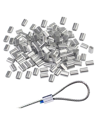 Manga de Crimpado de Aluminio Luckkyme 5 mm - Paquete de 50