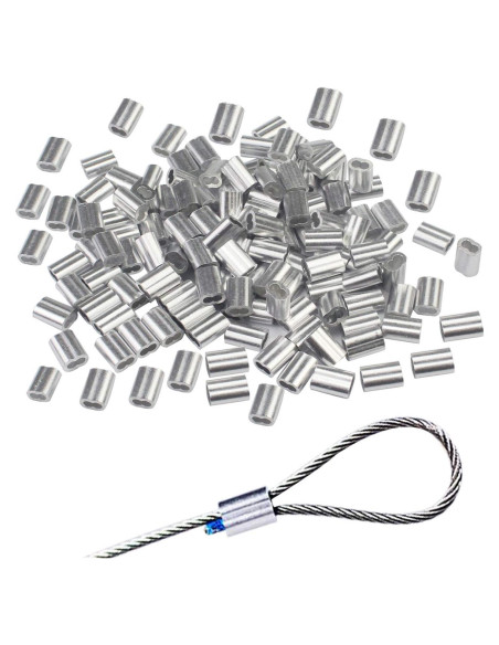 Manga de Crimpado de Aluminio Luckkyme 5 mm - Paquete de 50