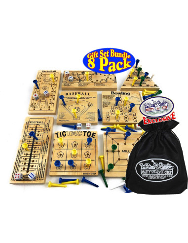 Juego de Clásicos Deluxe Matty's Toy Stop 8 Rompecabezas Madera