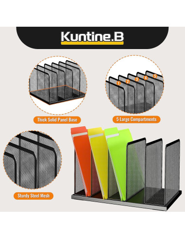 Organizador de Archivos de Escritorio Kuntine.B 5 Secciones Malla