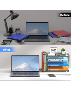 Organizador de Escritorio Spacrea Verde Oscuro con 5 Bandejas 2