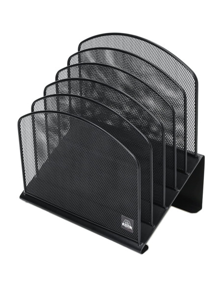 Organizador de Archivos de Escritorio Delifox 5 Secciones Negro