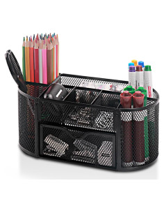 Organizador de Escritorio Comix B2001, 8 Compartimentos, Negro