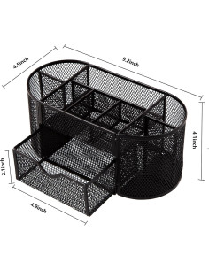 Organizador de Escritorio Comix B2001, 8 Compartimentos, Negro 2