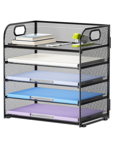 Organizador de Papel Marbrasse 5 Niveles Malla Negro