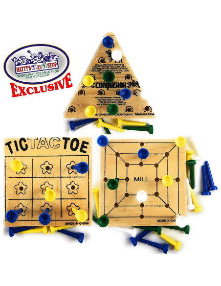 Juego de Clásicos Deluxe Matty's Toy Stop 8 Rompecabezas Madera