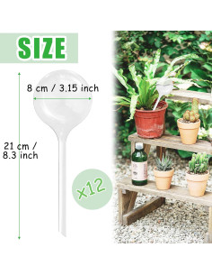 12 Bombillas de Riego Automático Cmaqpw para Plantas 21 cm 2