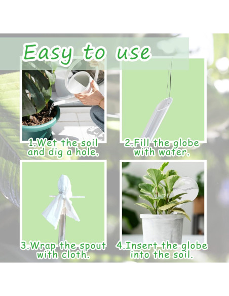 12 Bombillas de Riego Automático Cmaqpw para Plantas 21 cm