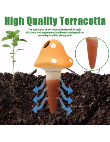 4 Picos de Riego Automático de Terracota Cloud-Rolling 150ml