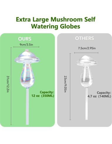4 PCS Esferas de Riego Automático Histely 350ML Vidrio Iridiscente