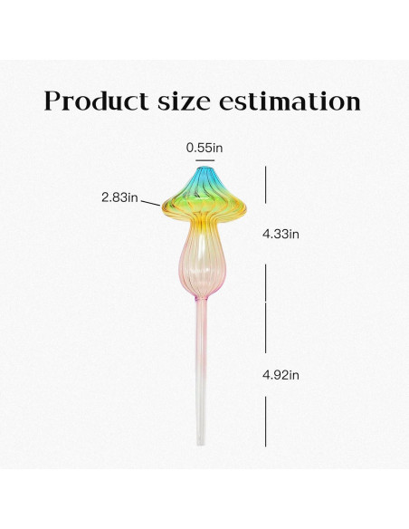 4 Esferas de Riego Automático de Vidrio ZHIYUEJING 24.99 cm