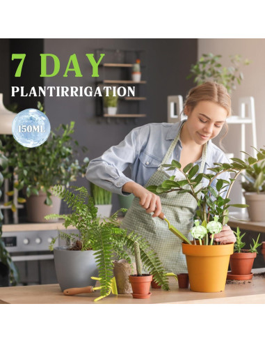 4 Esferas de Autorriego de Vidrio FWYDRJZC 20.3 cm Verde