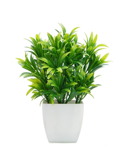 Planta Artificial Aloe en Maceta Plástica Blanca OFFIDIX 22.86 cm