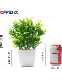 Planta Artificial Aloe en Maceta Plástica Blanca OFFIDIX 22.86 cm 2