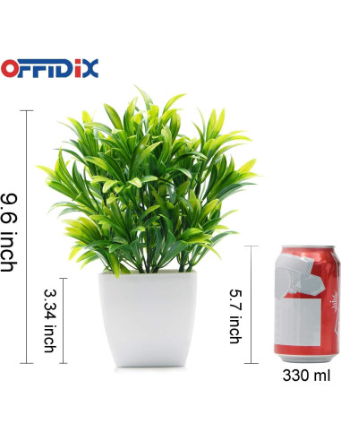 Planta Artificial Aloe en Maceta Plástica Blanca OFFIDIX 22.86 cm