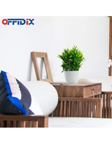 Planta Artificial Aloe en Maceta Plástica Blanca OFFIDIX 22.86 cm