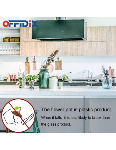 Planta Artificial Aloe en Maceta Plástica Blanca OFFIDIX 22.86 cm