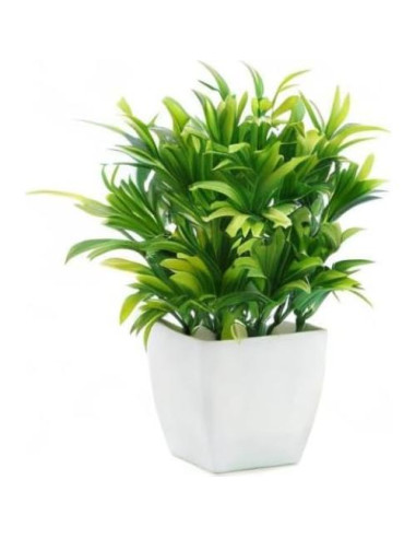 Planta Artificial Aloe en Maceta Plástica Blanca OFFIDIX 22.86 cm