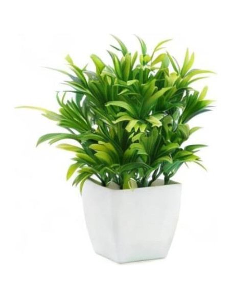 Planta Artificial Aloe en Maceta Plástica Blanca OFFIDIX 22.86 cm