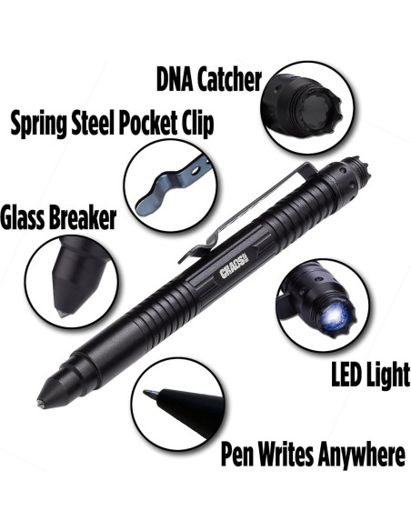 Bolígrafo Táctico Chaos Ready - EDC con Luz y Rompevidrios