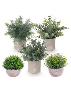 Set de 5 Plantas Artificiales Eucalipto Lemonfilter Verde