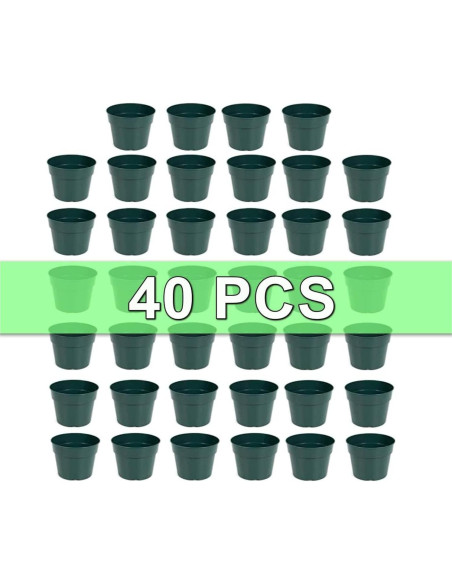 Paquete de 40 macetas de plástico 4" RooTrimmer con malla