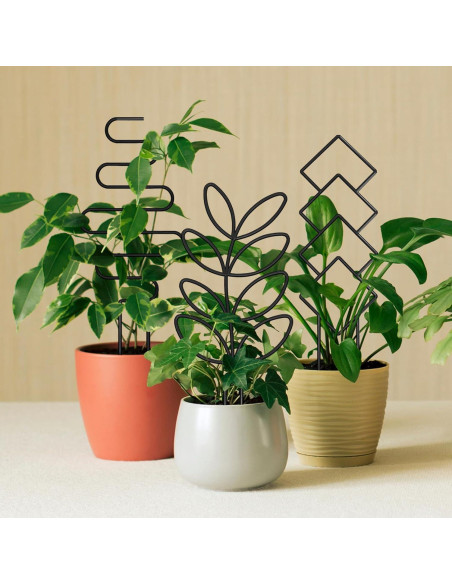 Trellis para Plantas Trepadoras Xeeol, Set de 4, Metal Negro Trellis para Plantas Trepadoras Xeeol, Set de 4, Metal Negro
